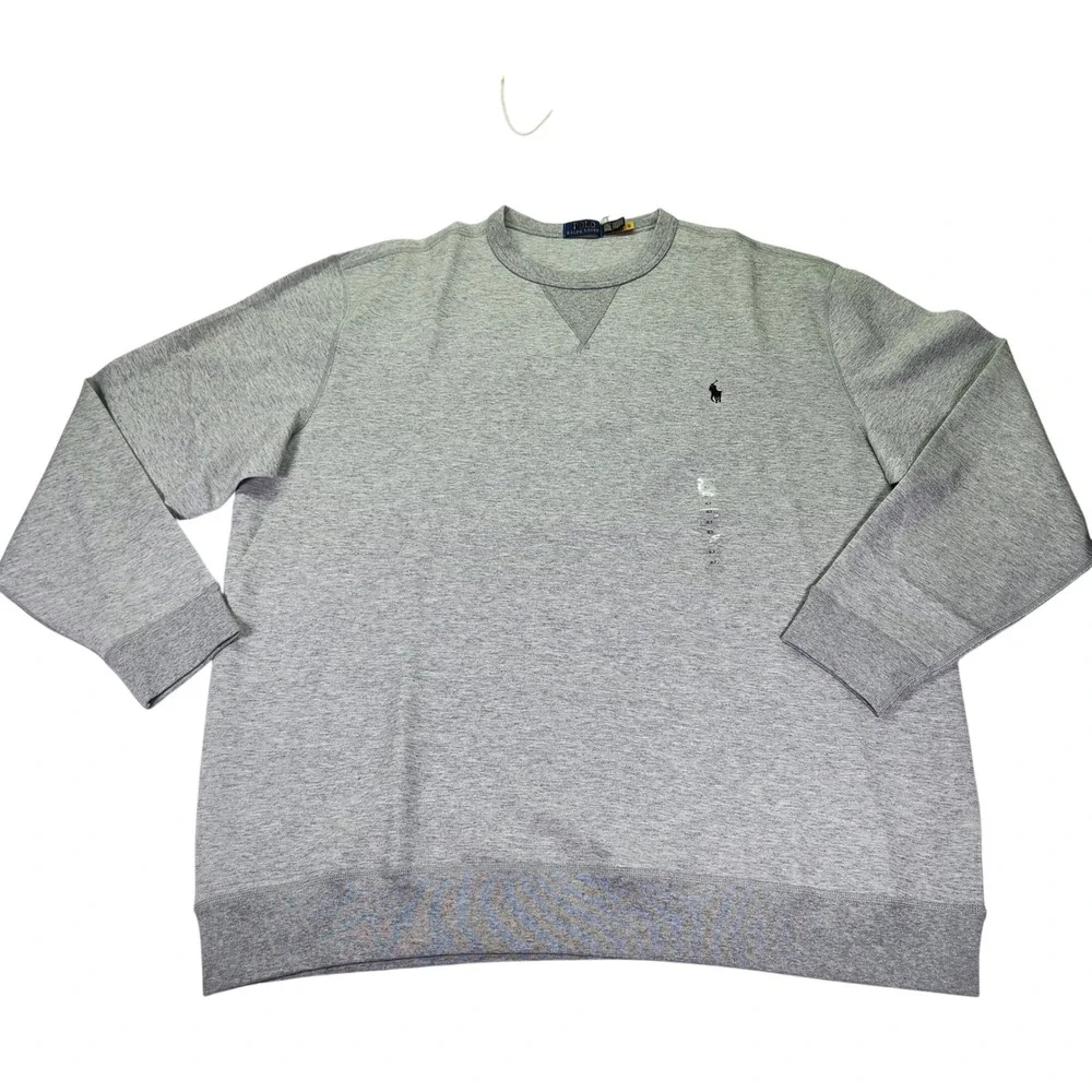 Polo Ralph‎ Lauren Mens Crewneck Fleece Sweatshirt Heather Gray 2XLT  Logo NEW